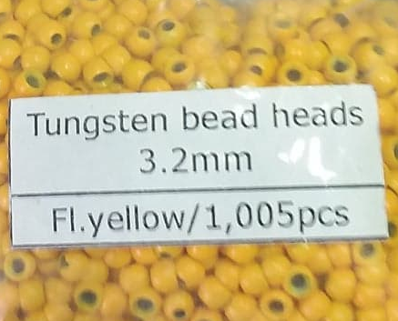 perles jaunes de tungstène 25 pc pk.